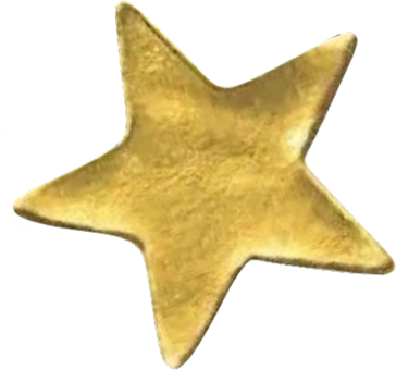 Decorative gold star